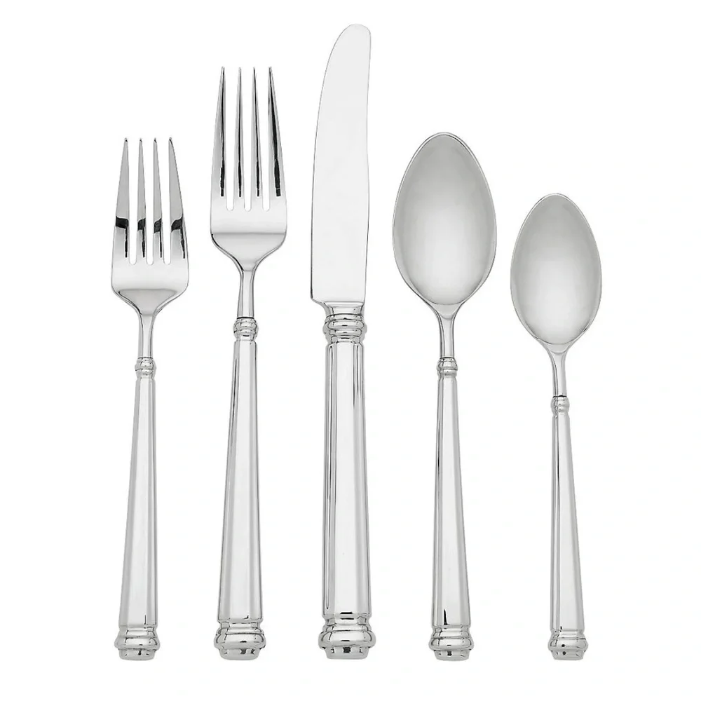 LENOX KATE SPADE ABINGTON SQUARE 5 PIECE PLACE SETTING SILVER NWT